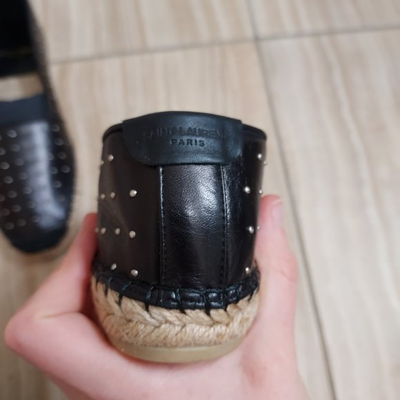 Saint Laurent Napa Studded Espadrille Flat - Picture 3 of 9
